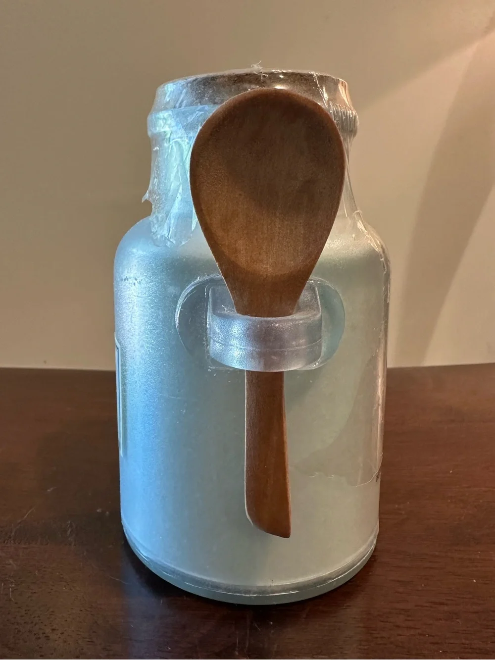 Grand Spa Designs • bath salts • brand new • reusable bottle • wooden spoon